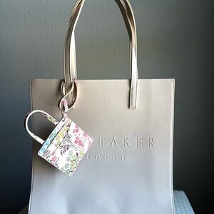 Ted Baker Beige Tote with Floral Accent